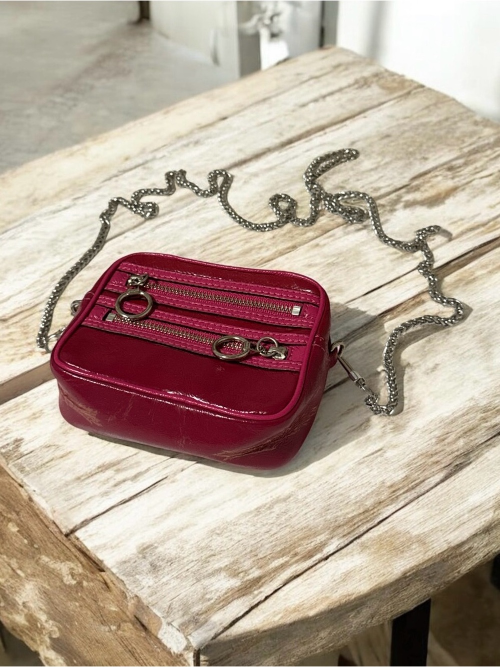 Coach Poppy Fuchsia Crossbody Bag
